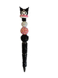 Kuromi Beaded Pen (Black)